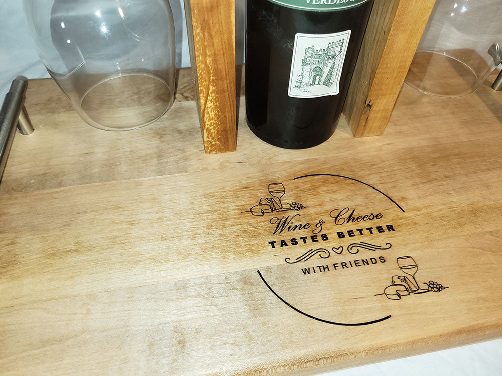 Wine and Cheese Caddy Board