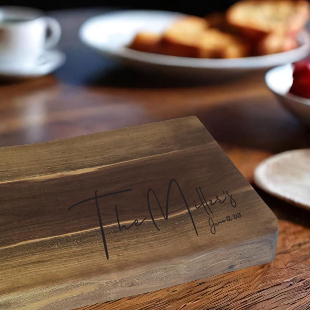 Live Edge Walnut Charcuterie Serving Board