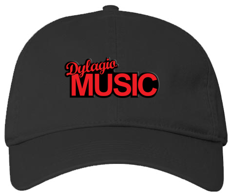 Dylagio Music Black Truckers Hat with Leather Patch