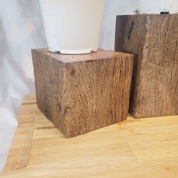 Barn Beam Pedestal Plant Stands