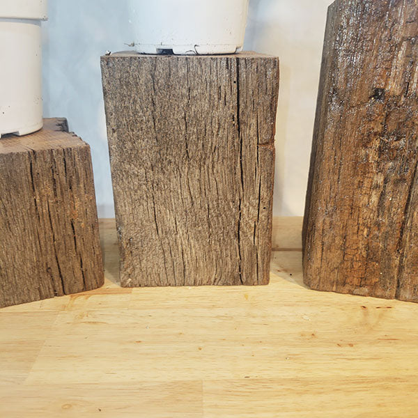 Barn Beam Pedestal Plant Stands
