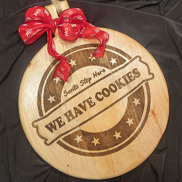 Christmas Santa Cookies Serving Board