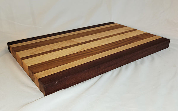 9x16 Maple, Cherry & Mahogany Cutting Board