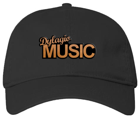 Dylagio Music Black Truckers Hat with Leather Patch