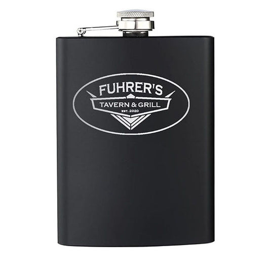 Stainless Steel Flask - Fuhrers Tavern Logo