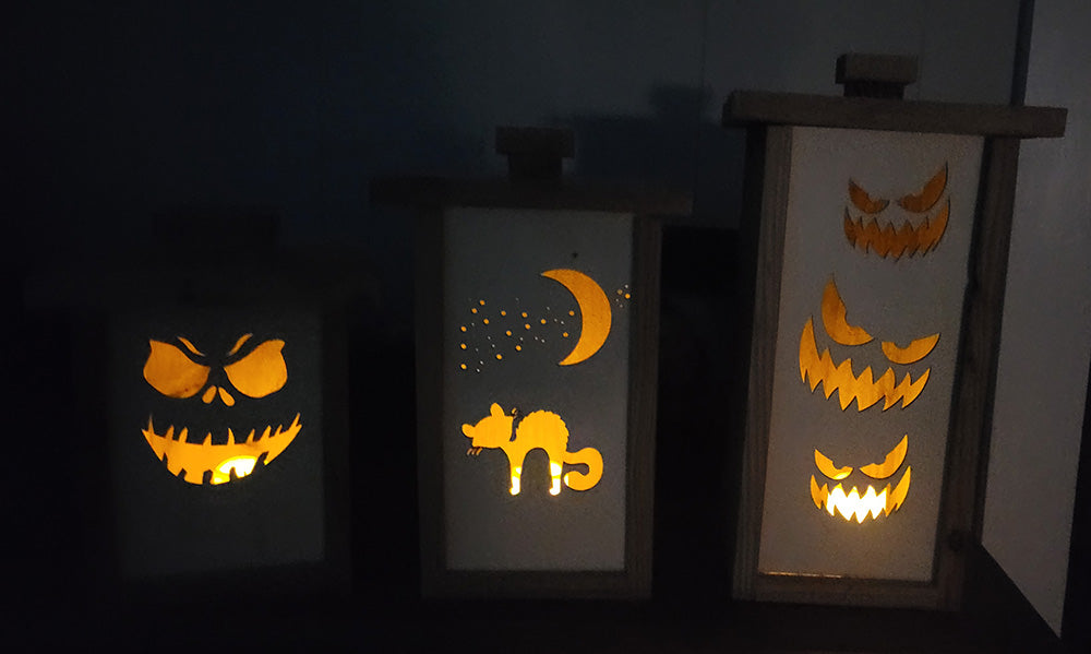 Halloween Cedar Lanterns