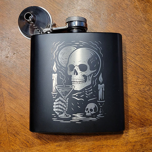 Engraved Stainless Steel 6 oz. Flask