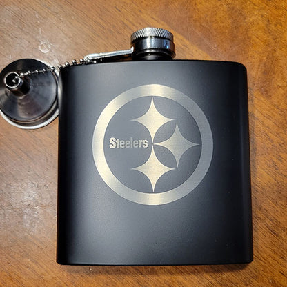 Engraved Stainless Steel 6 oz. Flask