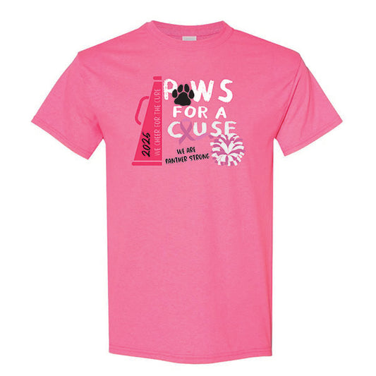 Pink Out Tee Shirts with the Cheerleaders – Paws for the Cause!