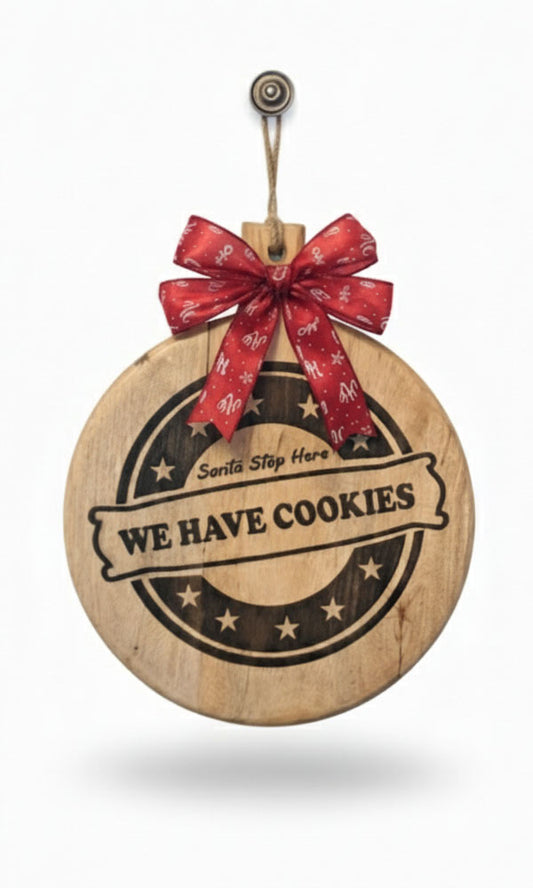 Christmas Santa Cookies Serving Board