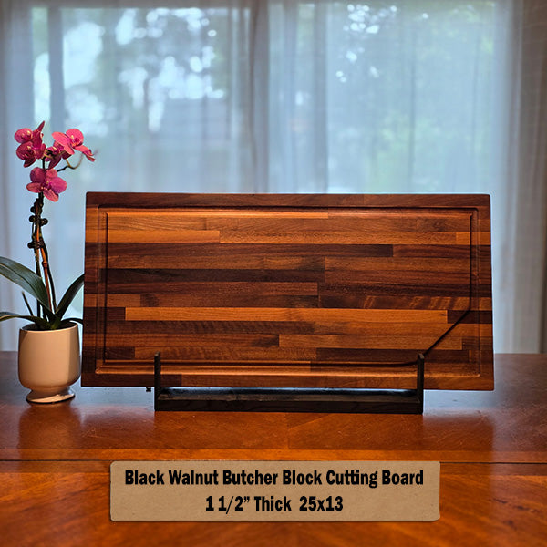 The BEAST -   Solid Black Walnut Butcher Block Cutting Board