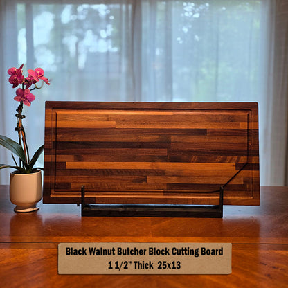 The BEAST -   Solid Black Walnut Butcher Block Cutting Board
