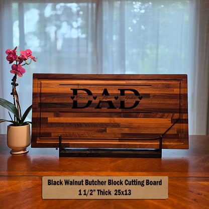 The BEAST -   Solid Black Walnut Butcher Block Cutting Board